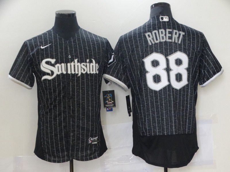 Men Chicago White Sox #88 Robert City Edition Black Elite Nike 2021 MLB Jersey->chicago white sox->MLB Jersey